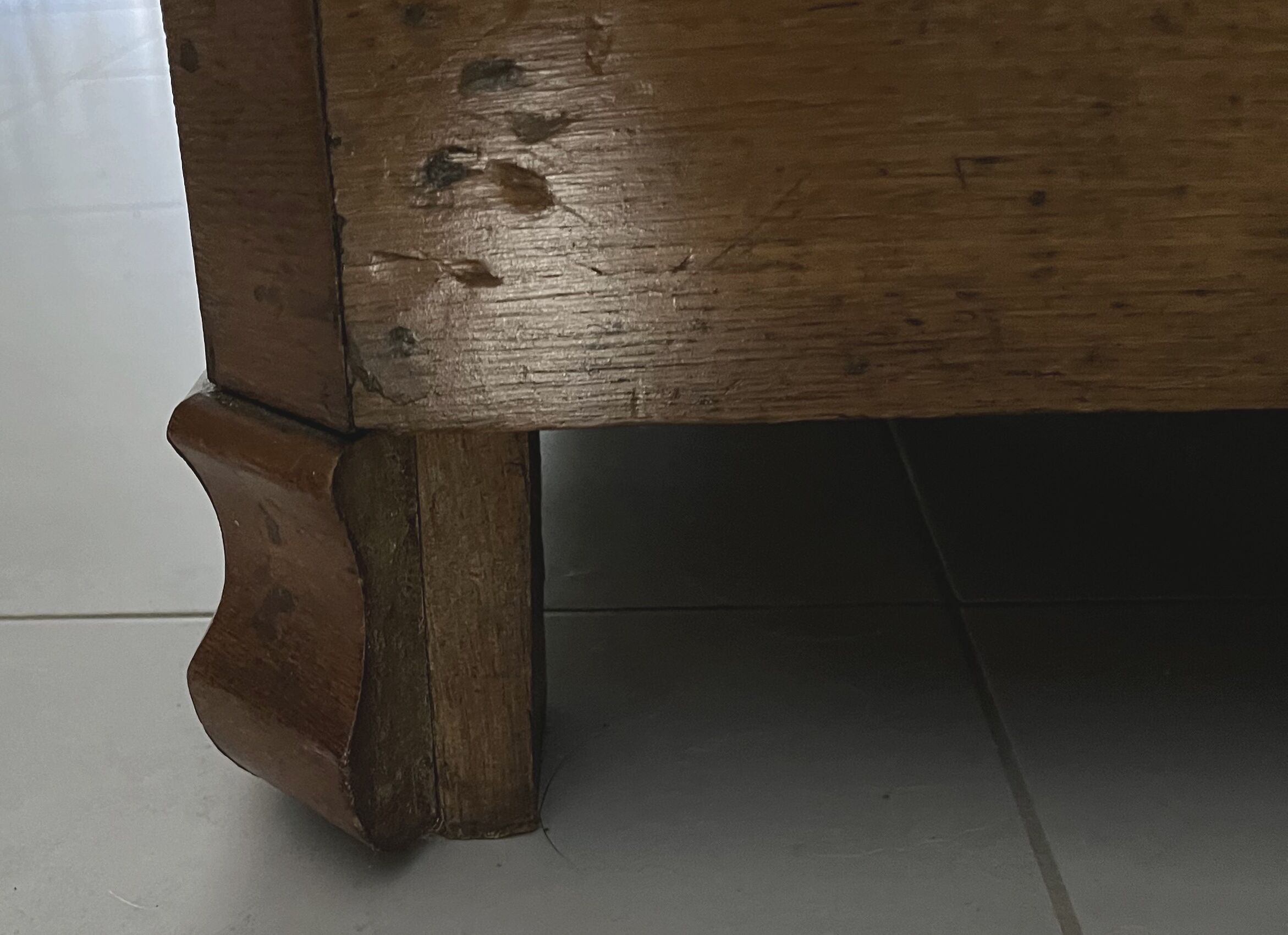 Commode vintage marbre gris