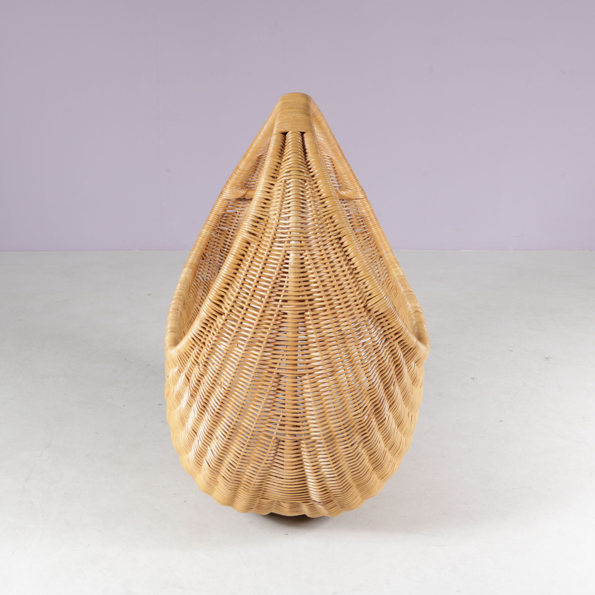 1960s wicker baby bed from the Netherlands