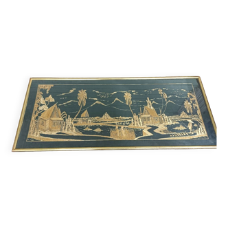 Tableau en marqueterie de paille