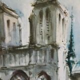 Lithographie Paris Notre Dame