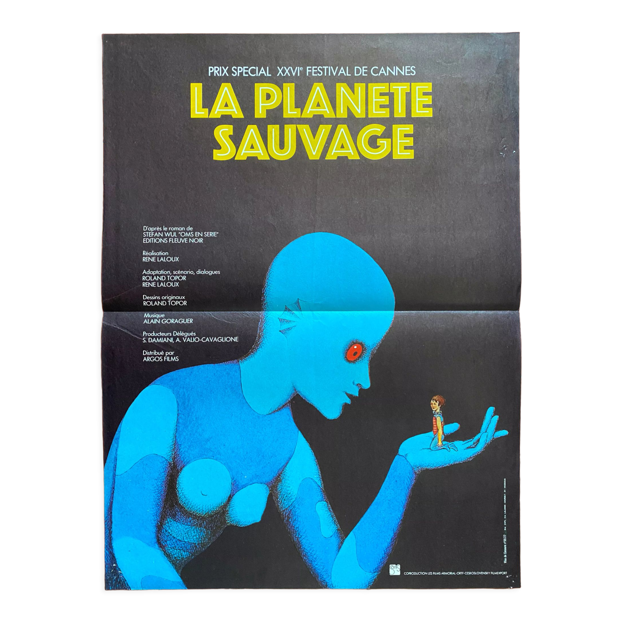 Original cinema poster "La Planète Sauvage" René Laloux, Topor 40x60cm 1973
