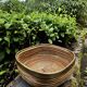 Large wicker and brass basket by Gabriella Crespi from the 1960s.