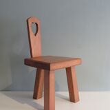 Low stool with backrest Belgium 1970s