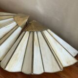 Pair of brass and glass wall lights