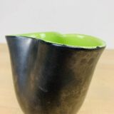 Vase mouchoir Elchinger vert/noir années 50