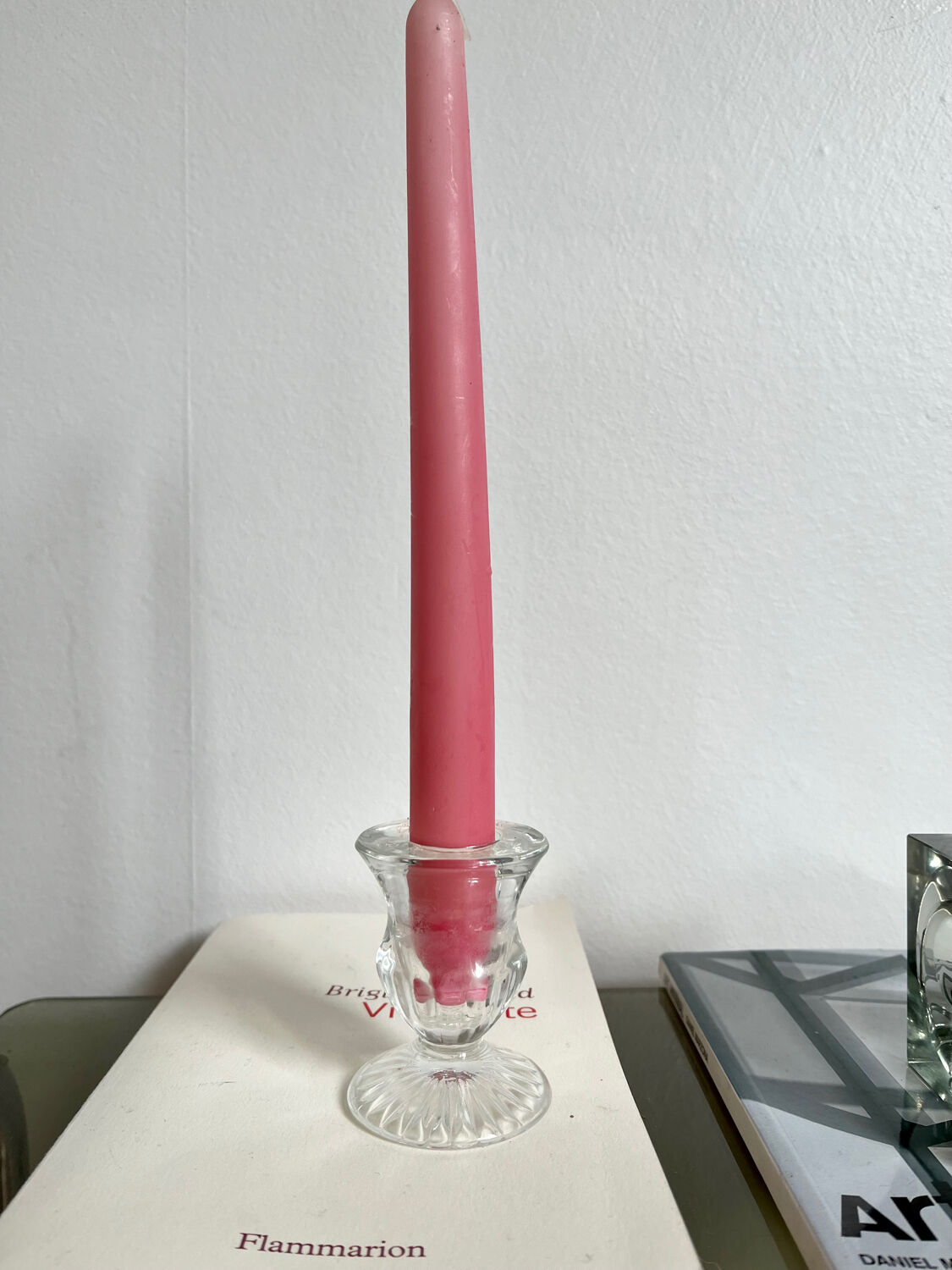 Bougeoir en verre