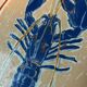 Large lobster motif dish, 37cm - alexandre benjamin navet