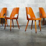 Suite of 4 chairs 515 by Oswald Haerdtl for TON