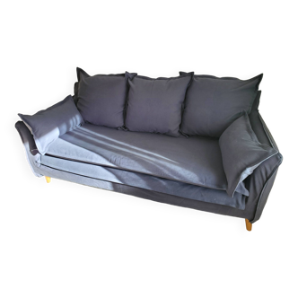 3-seater cotton/linen sofa