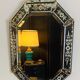 Louis XIV Regency mirror with parcloses engraved glass Italy