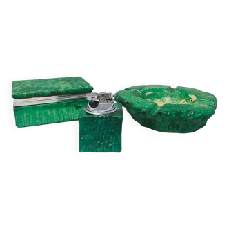 1960s Alabaster Smoking Set by Romano Bianchi, Handmade