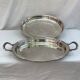 Silver metal covered dish signed Lancel dimension: height -14cm- width -48cm-