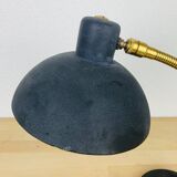 Vintage 50s brass and black lamp