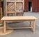 Large antique farmhouse table in raw solid oak.