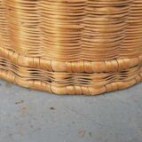Vintage wicker bottle vase