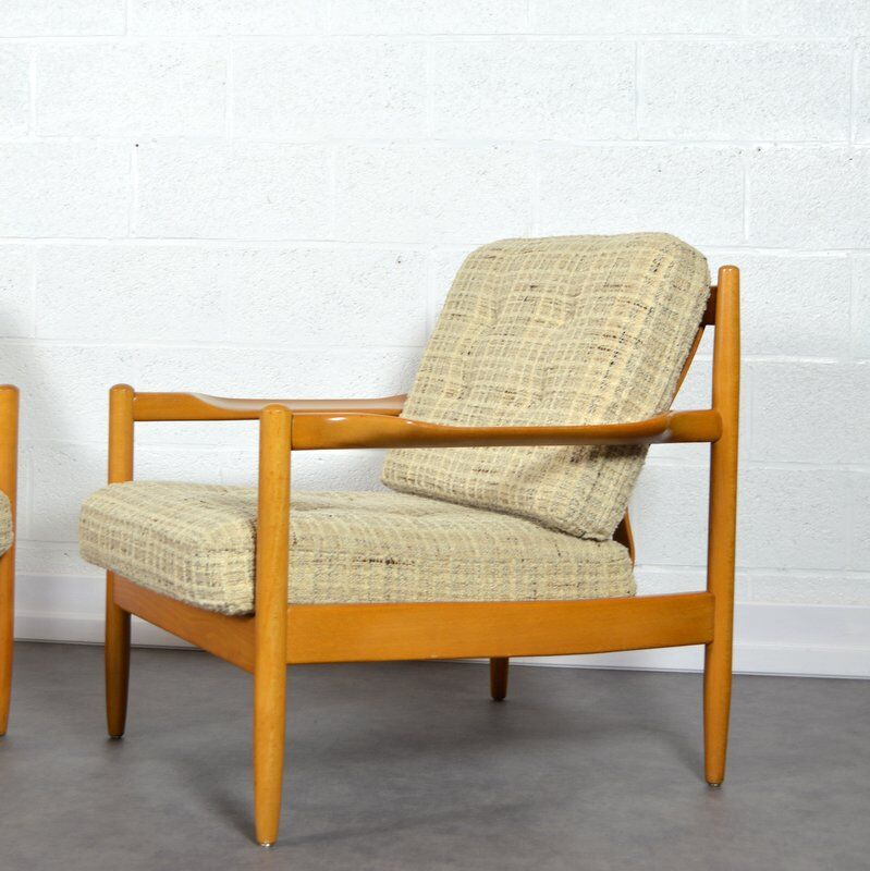 Pair of scandinavian armchairs 1960