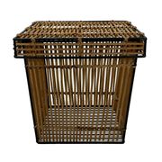 Mid Century Rohe Noordwolde rattan basket by Dirk van Sliedrecht 60's Design