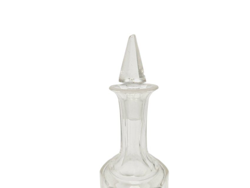 Biedermeier style Czechoslovakian olive and oil carafe, 1900s