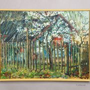 Cottage in Geilertshausen, 1977 – Oil painting by Alexander Michael