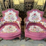Paire de fauteuils de style Louis XV