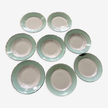 Set of eight plates 1960