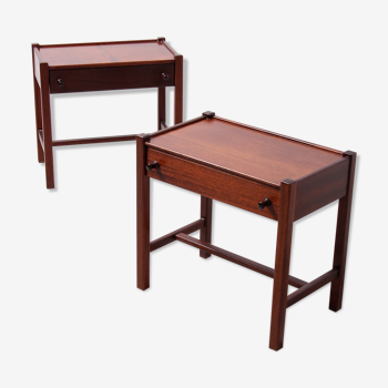 Pair of bedside tables Jacques Hauville 1960