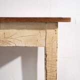 Table en bois massif blanc, c.1920