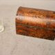 Old wooden and studded leather box