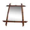 vintage bamboo-style wood mirror