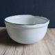 Saladier vintage faïence blanche oiseau exotique style Moustiers