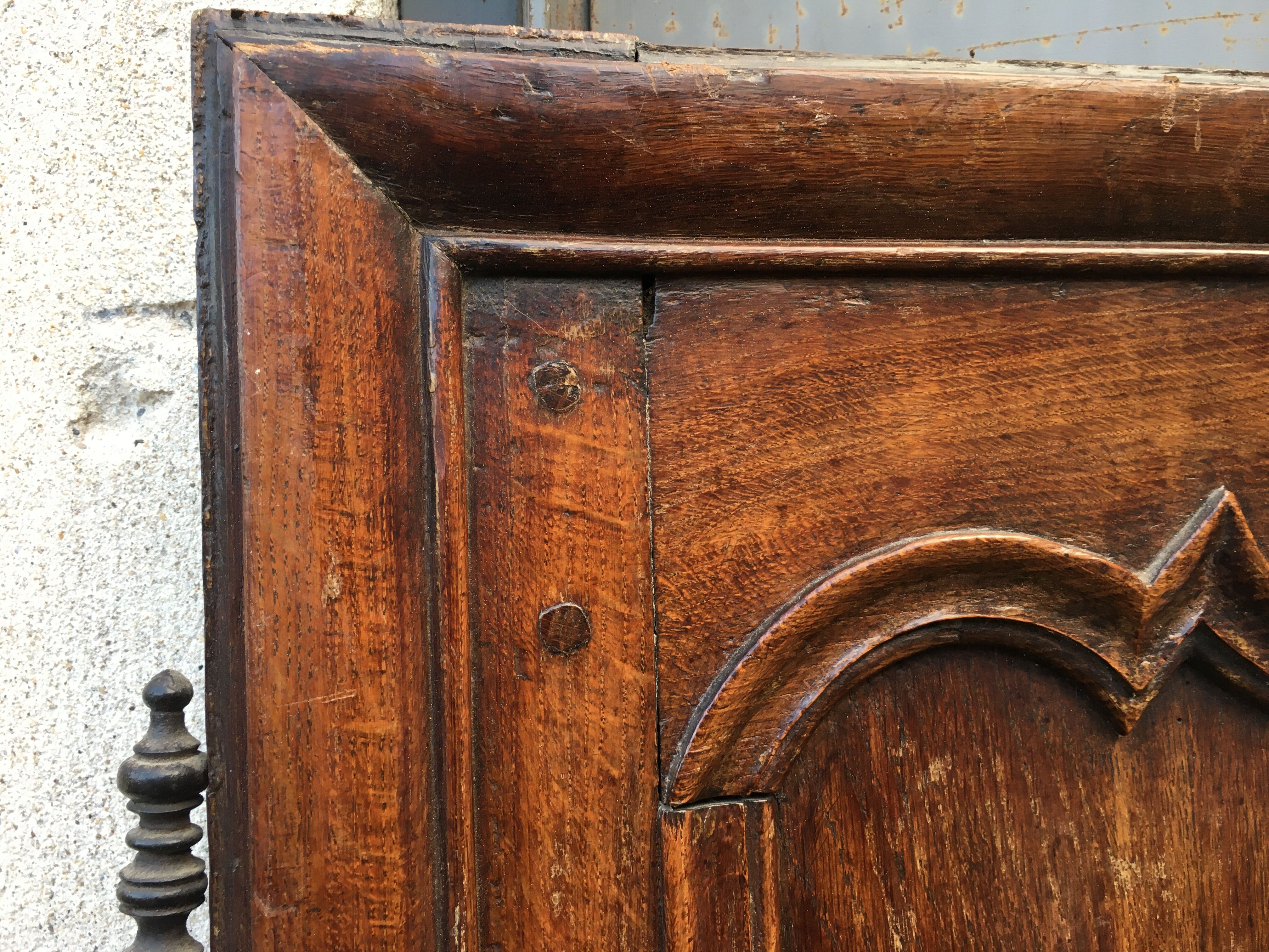 Pair of solid oak cabinet doors