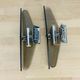 Pair of sconces smoked glass and chrome 70s