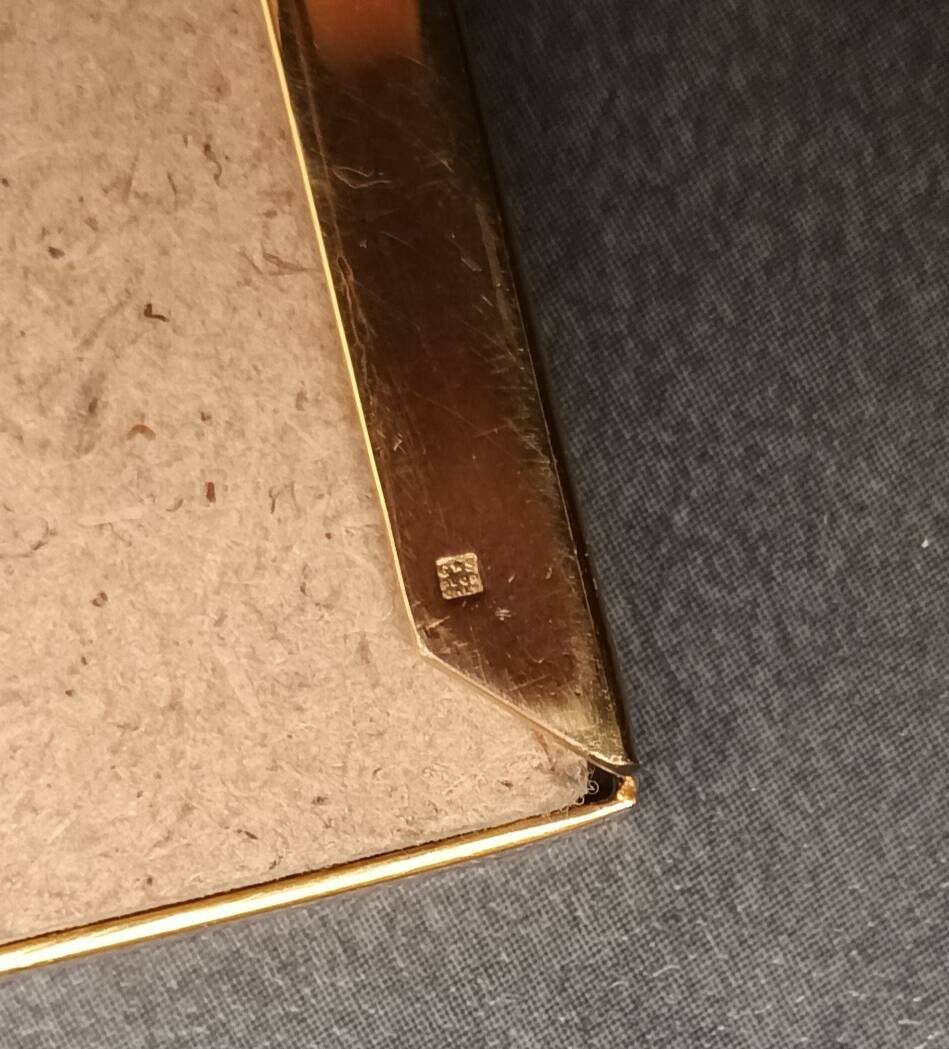 Golden square frame Italy circa 1970