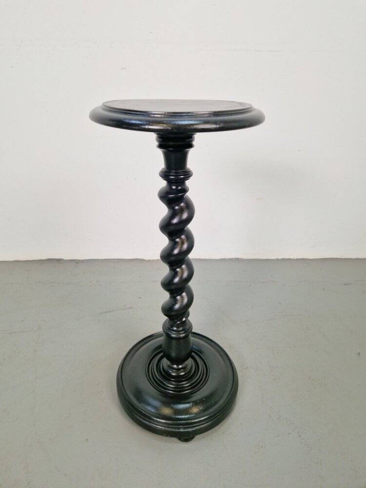 Hand-Carved Wood Barley Twist Pedestal, 1930s