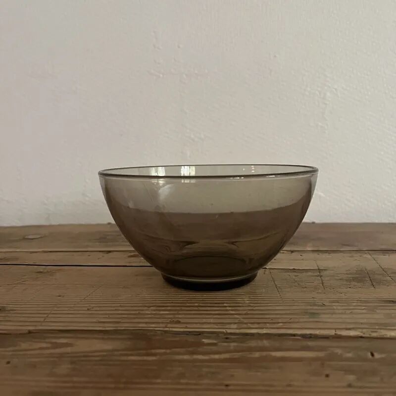 Vintage Arcoroc smoked glass bowl