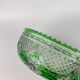 Saladier en cristal vert, première partie du XX ème siècle