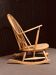 Rocking chair mid-century in light elm by Lucian Ercolani for Ercol