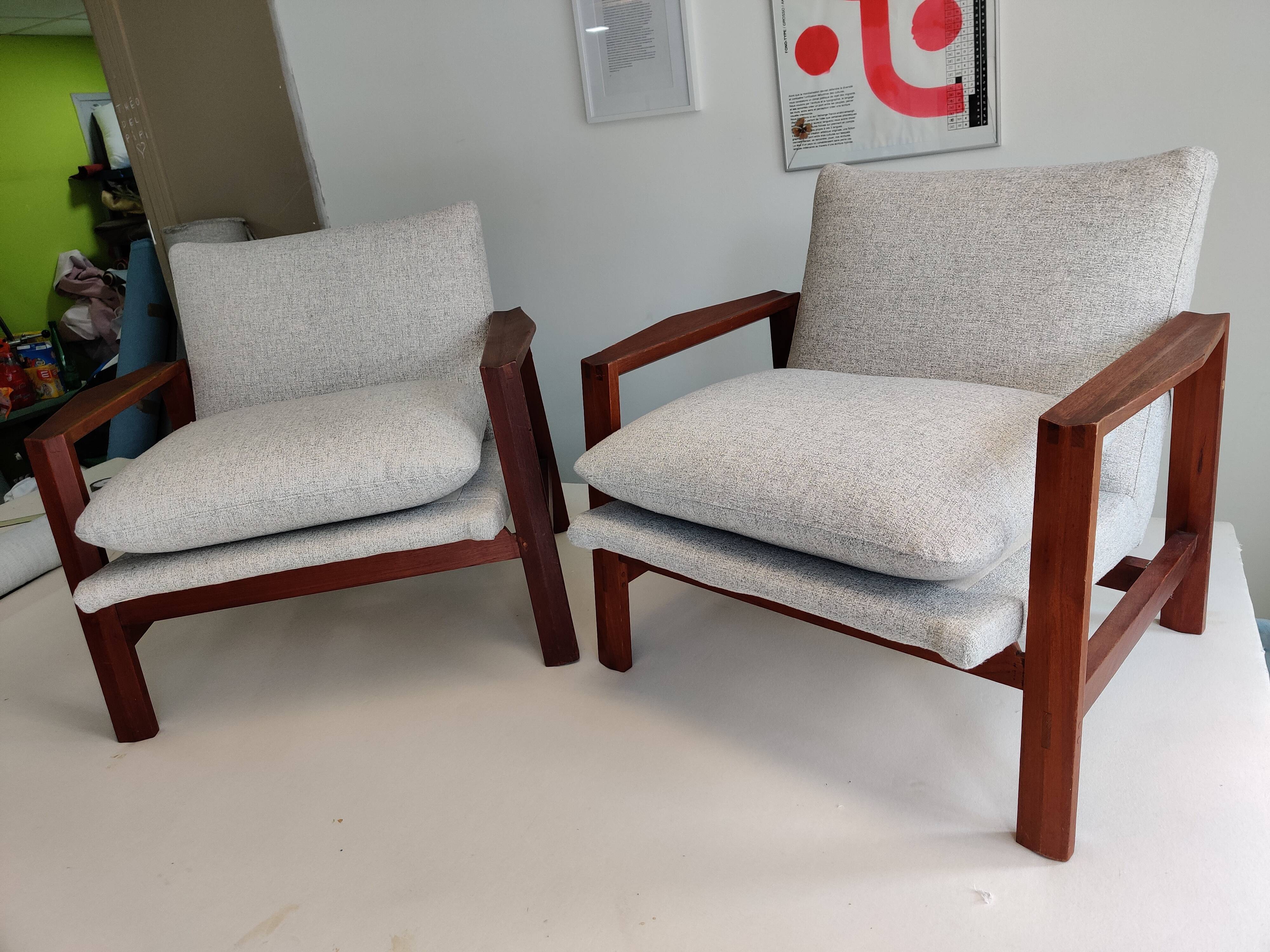 Paire de fauteuils scandinaves