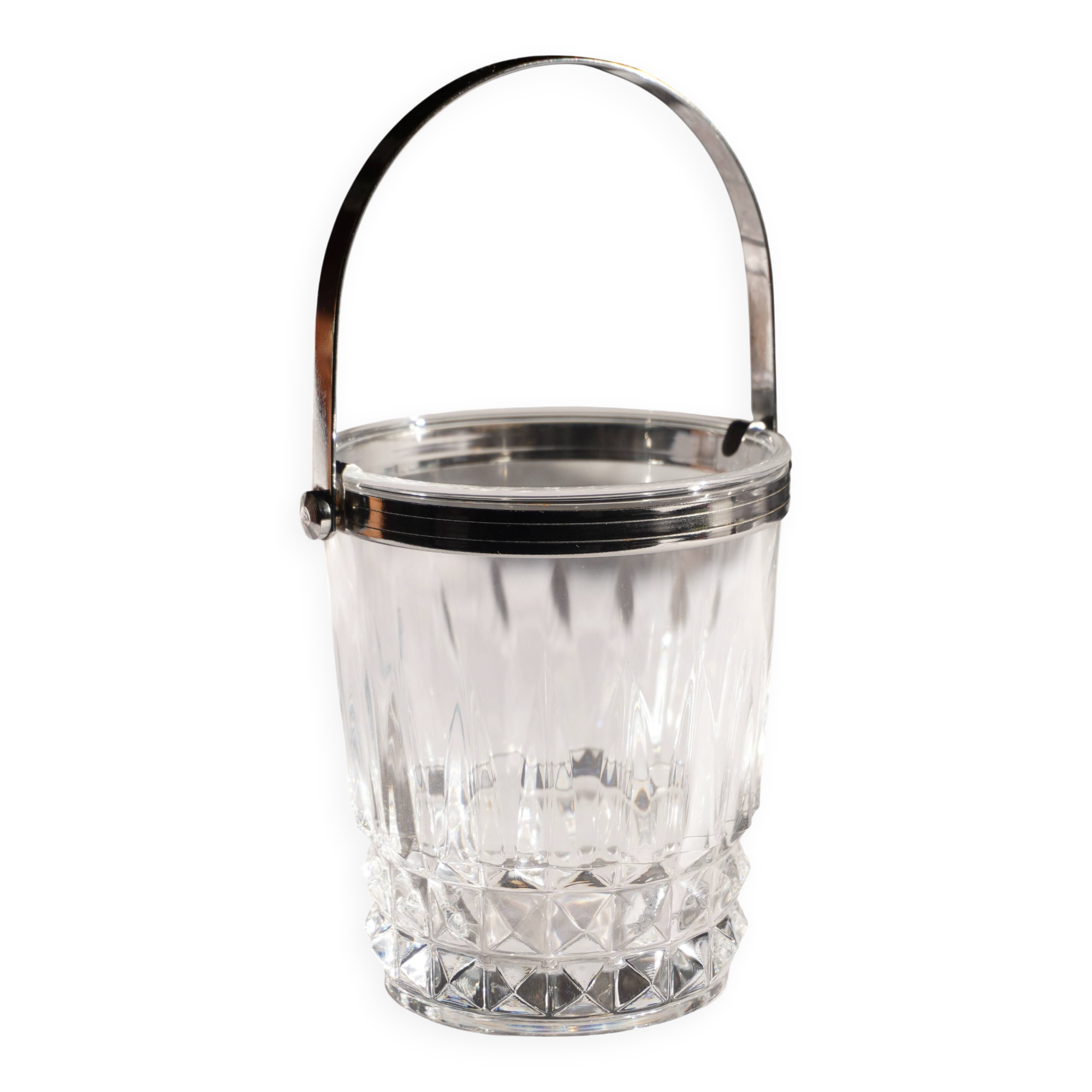 Crystal ice bucket, Cristal d'Arques France