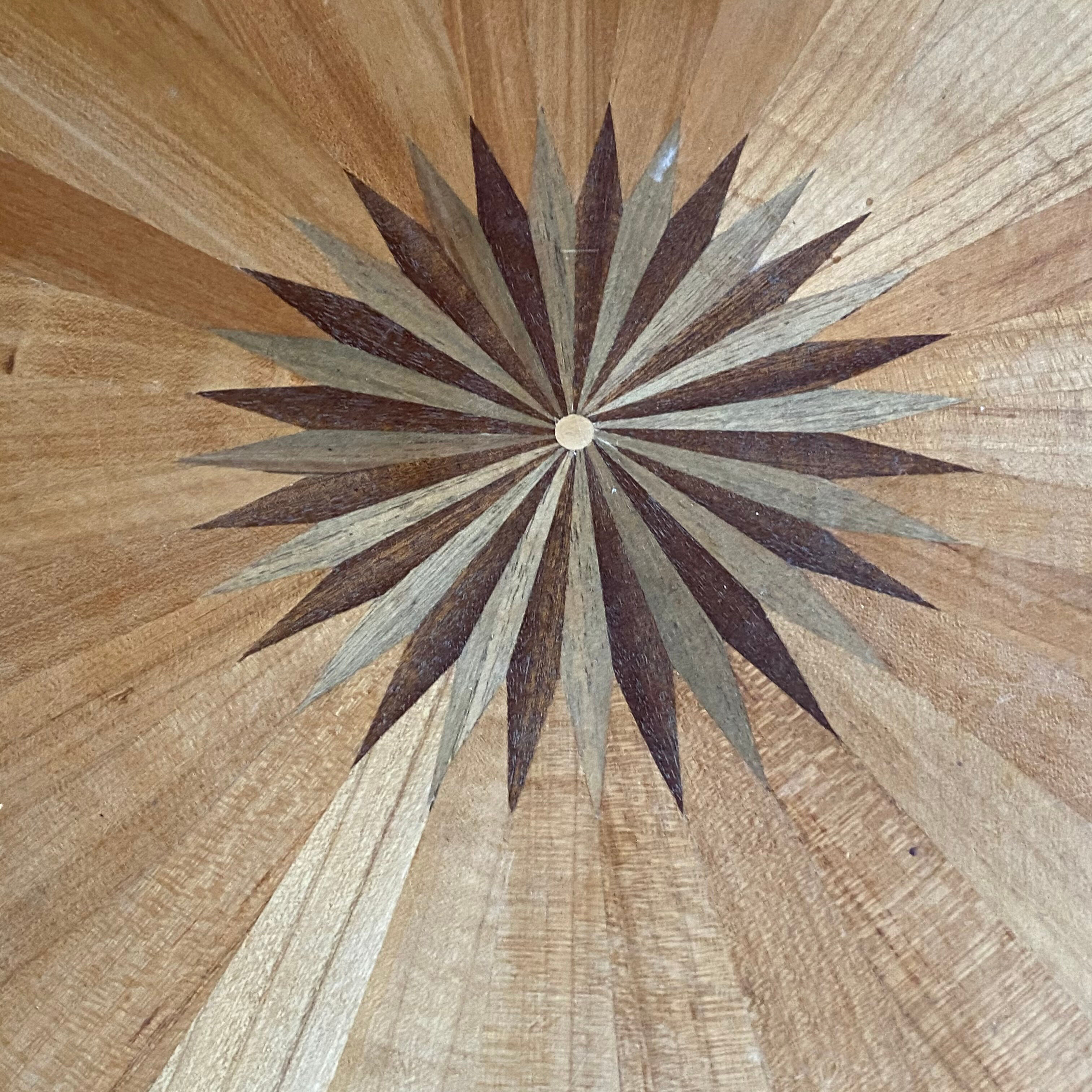 Art deco period occasional table with fruit wood inlay, france, 1930s