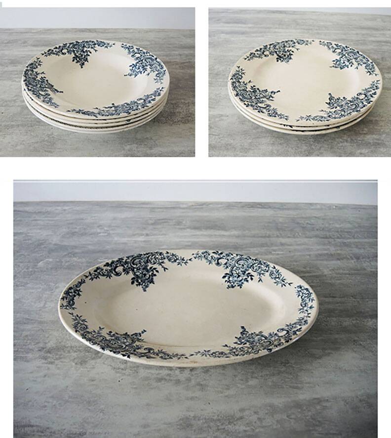 9 Iron Earth Plates - H Boulenger & Cie - Louis XV