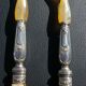 Carving Set + Salad Server Horn and Stainless Steel