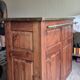 Solid teak and brass bar cabinet