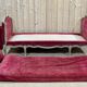 Louis XV style daybed in painted wood and covered with a red velvet