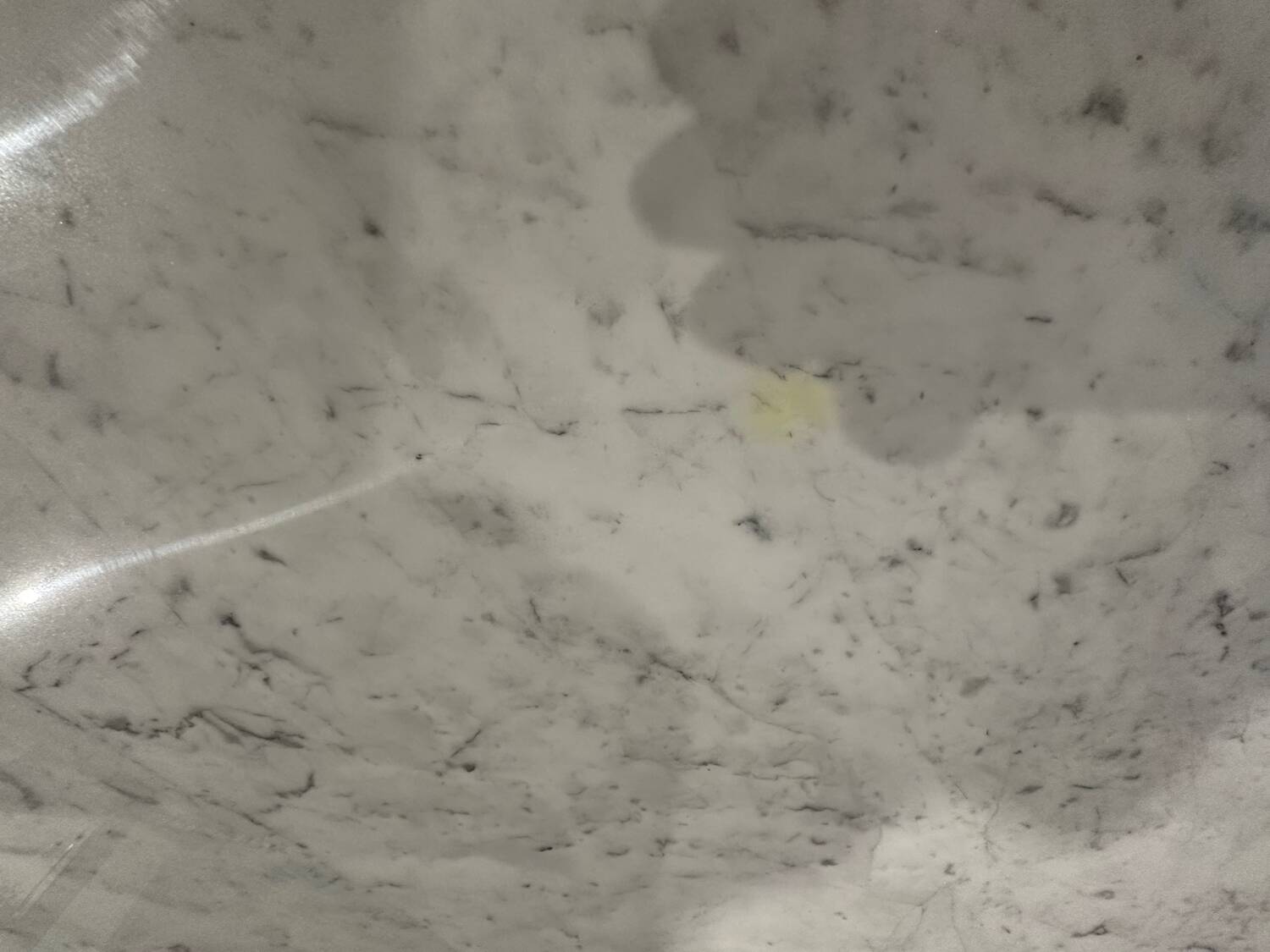 Vintage 1970s white Carrara marble dining table