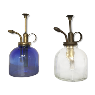 Lot of 2 old blue and transparent vaporizers