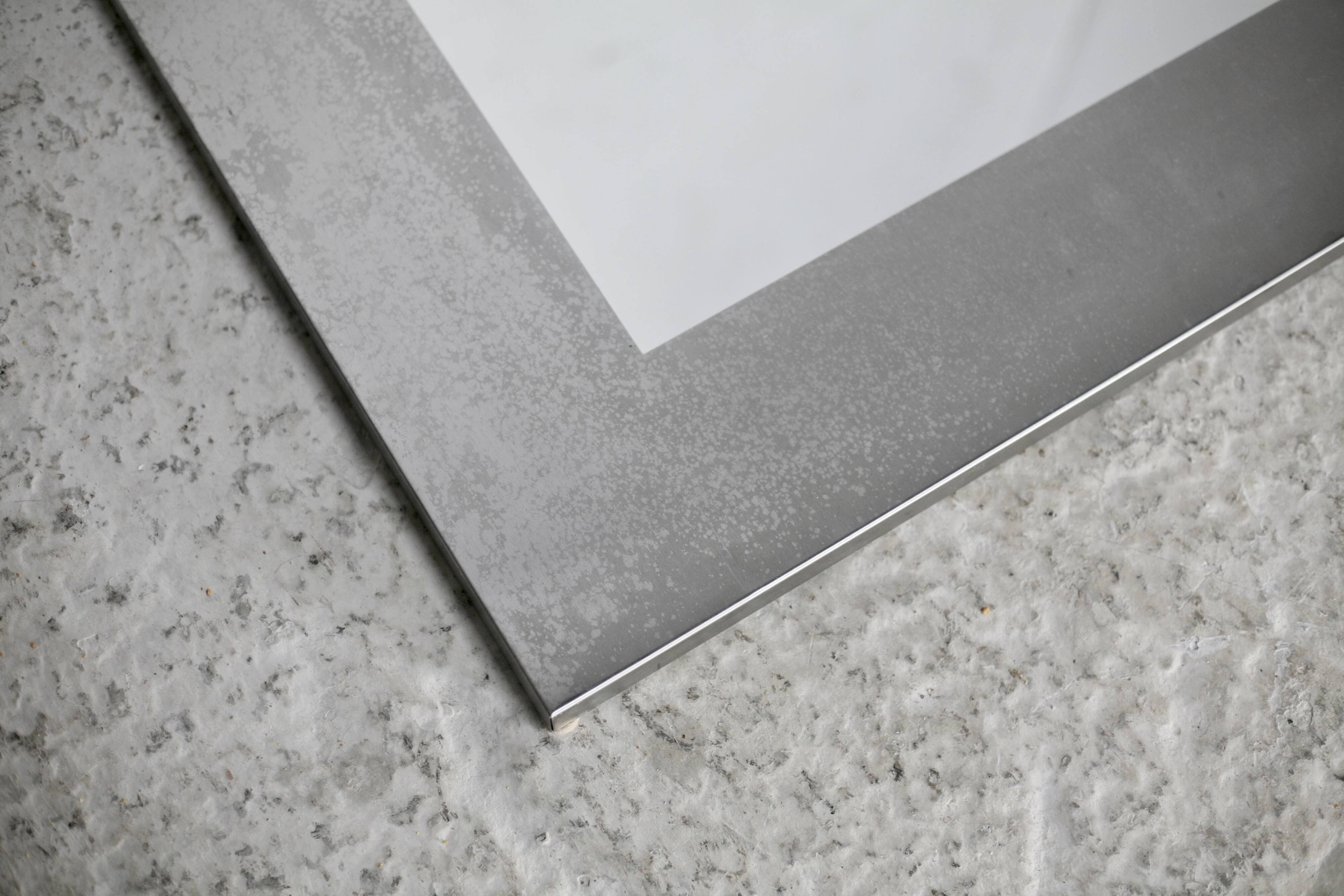 Large steel mirror from the 70s