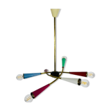 Lustre Arredoluce Spoutnik en laiton années 1950