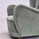 1960s, Danish highback relax chair, furniture velour, ash wood.