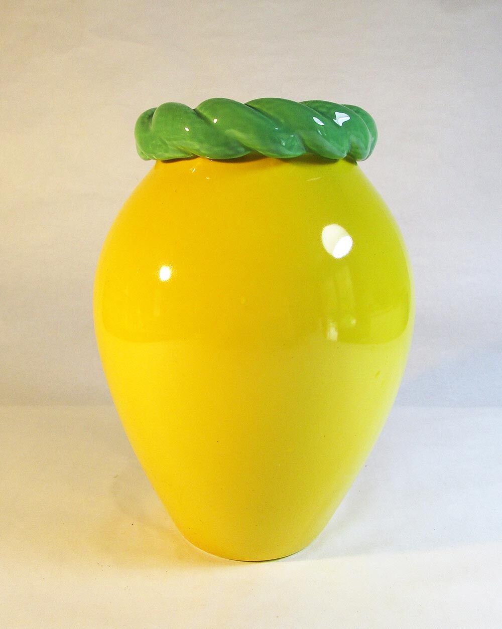 Yellow ceramic vase